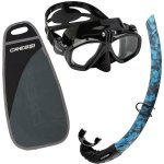Cressi Action Mask with GoPro Mount & Free Snorkel Combo Black
