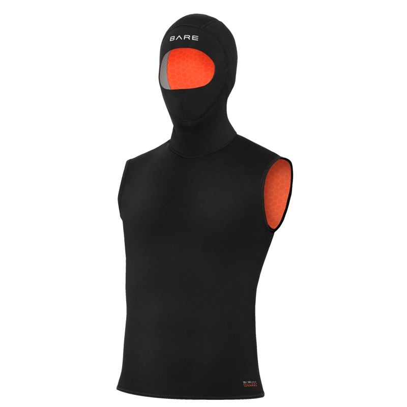 Bare 5/3mm Ultra-warmth Hooded Vest | Mens 2XL - Click Image to Close
