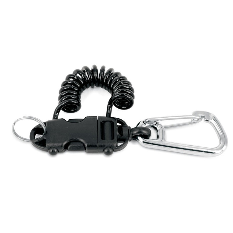 Best Divers Smart Coil Roccia Clip with 70mm S/S Carabiner