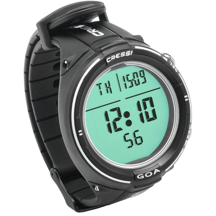 Cressi Goa Dive Computer - Nitrox Watch Freedive - Black / White - Click Image to Close