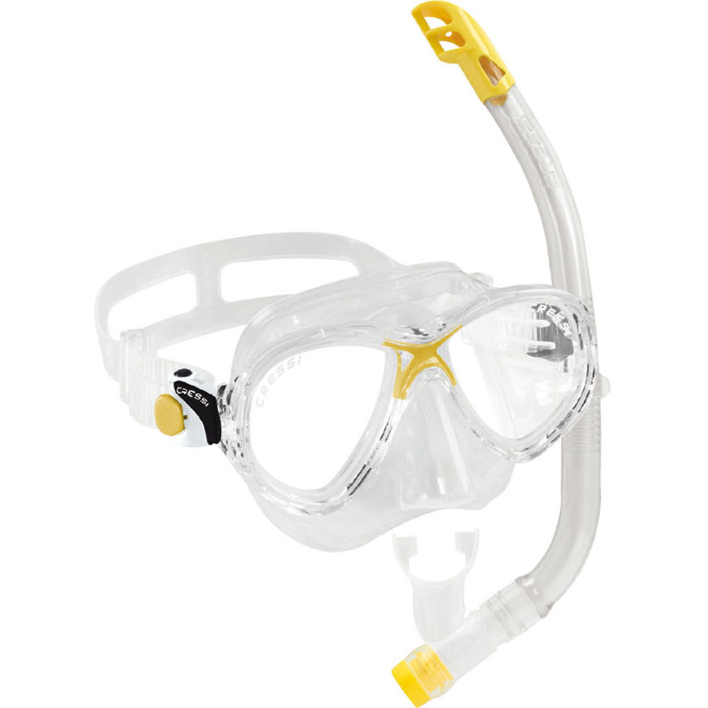 Cressi Marea VIP Junior Mask and Snorkel Set - yellow - Click Image to Close