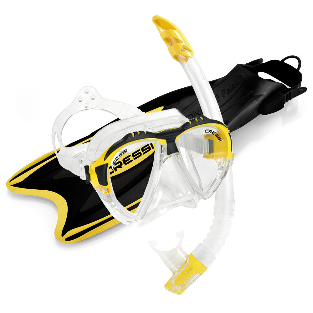 Cressi Matrix Mask and Gamma Snorkel with Rondine Palau Fin Set
