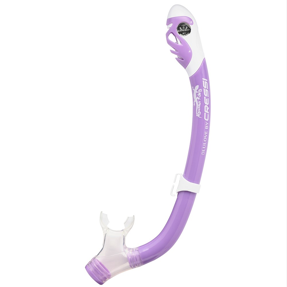 Iguana Dry Snorkel - Lilac/White - Click Image to Close