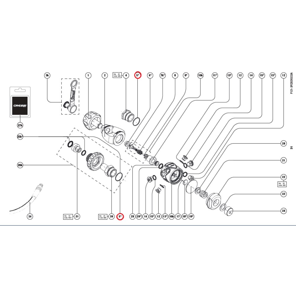 Mc5/Mc7/Mc9 Parts - O-Ring Yoke Retainer Nut - MC5/MC7/MC9/MC9-SC - Click Image to Close