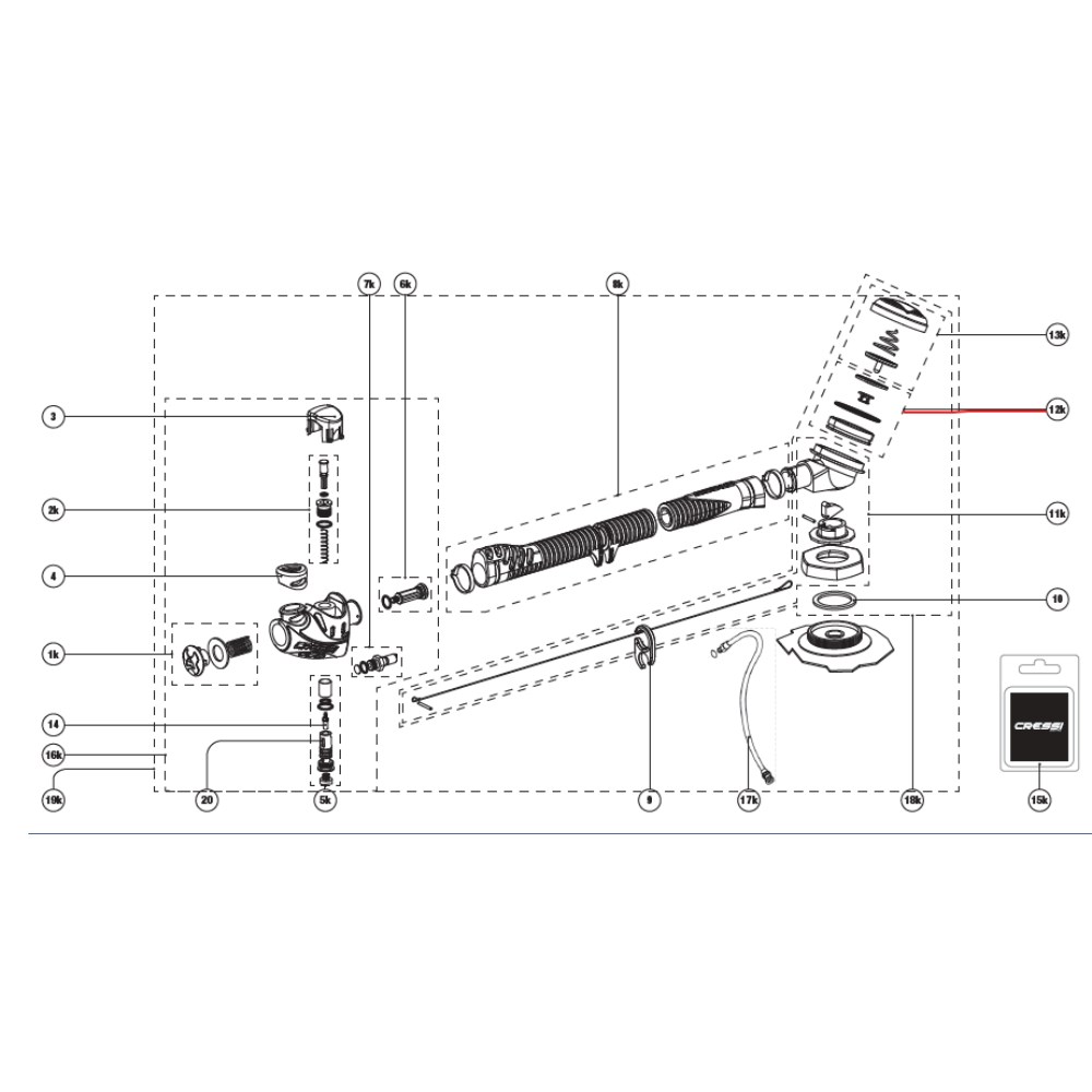 BCD Inflator Parts - Complete Piston Holder - Click Image to Close