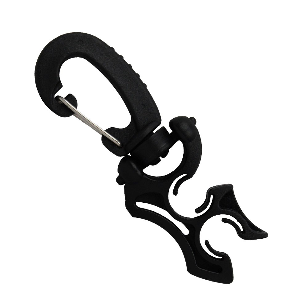 BCD Hose Clip - Black - Click Image to Close