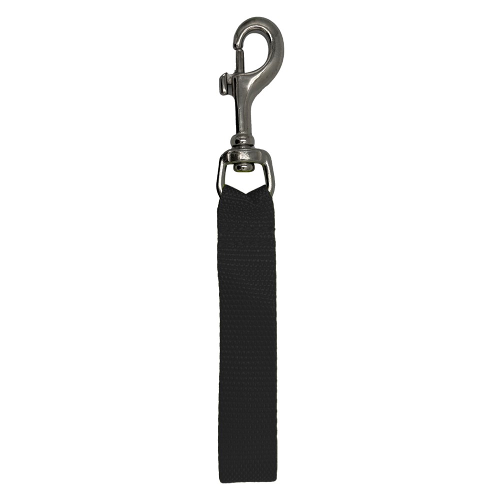 SS Bolt Snap w/Webbing - Black - Click Image to Close