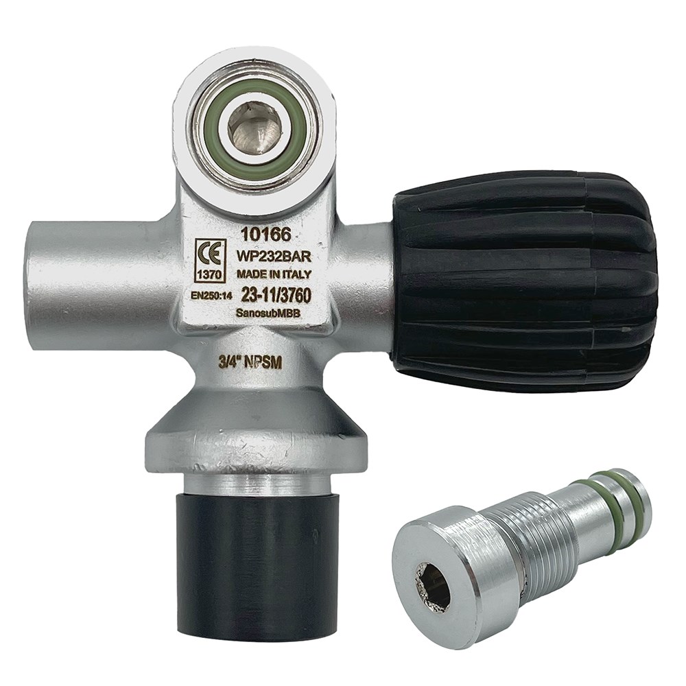 SOS Sidemount Valve - 232 Bar DK - Right "DX"" " - Click Image to Close