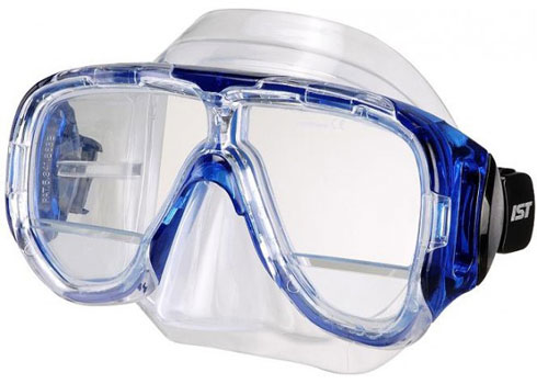 Dive mask with bifocal lenses