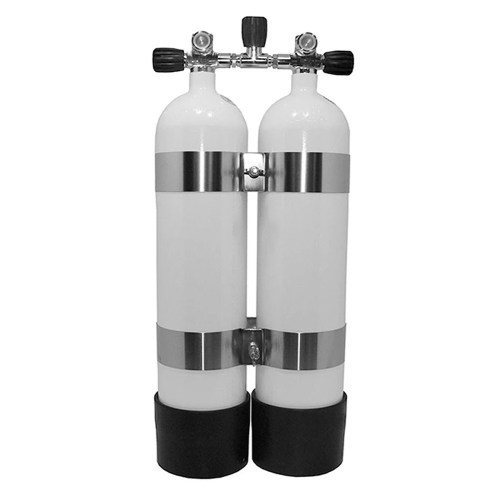 Faber Twin Steel Cylinders with Manifold - 300 bar - 7 litre