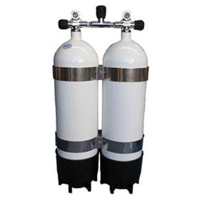 Faber Twin Steel Cylinders with Manifold - 232 bar - 15 litre