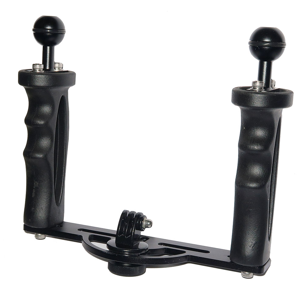 Hyperion Dual Handle Camera Tray with GoPro Mount - Ball Mounts