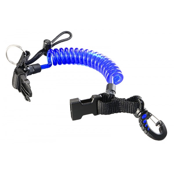 IST Proline Quick Release Coil Lanyard with Plastic Carabiner - Click Image to Close