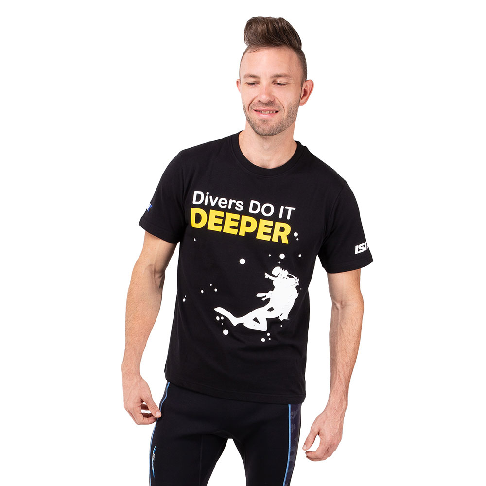 T-Shirt - Divers Do It Deeper - Black
