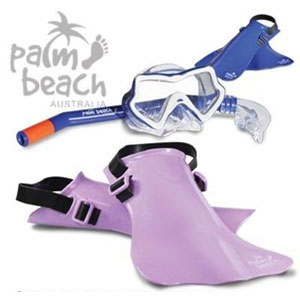 Land and Sea Palm Beach Child Mask Snorkel Fin Set (2-6 yrs)