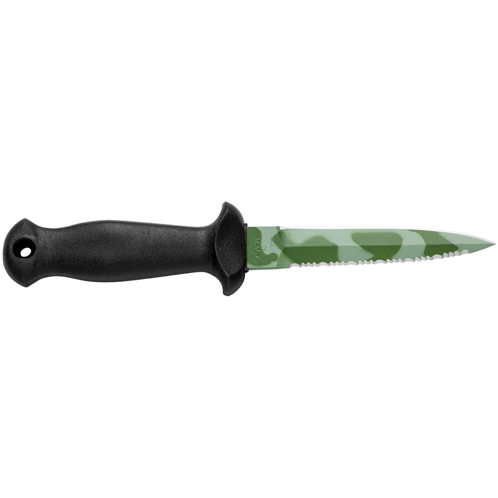 Mac Coltellerie Sub 11 D Camo Knife with Lanyard - Pointed Tip