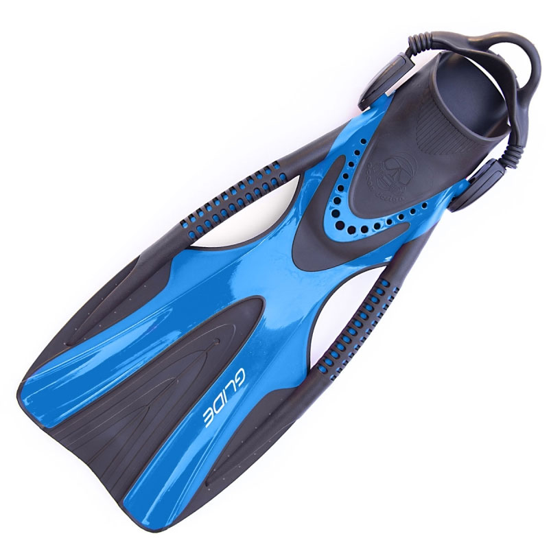 Ocean Design Glide Open Heel Fins w Bungee Straps - Click Image to Close
