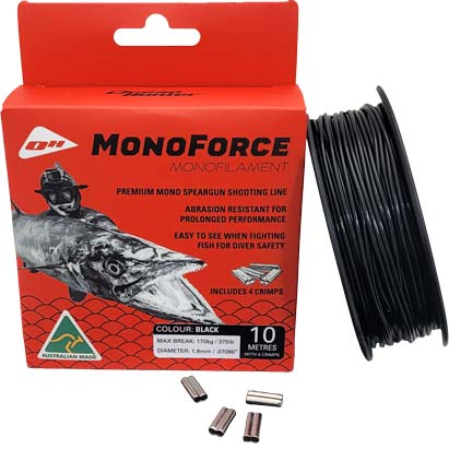 Ocean Hunter 1.8mm Monoforce Pack | 10m with 4 Crimps - Click Image to Close