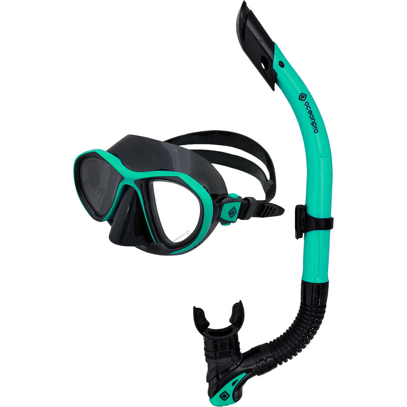Ocean Pro Wistari Mask and Snorkel Set | Teal - Click Image to Close