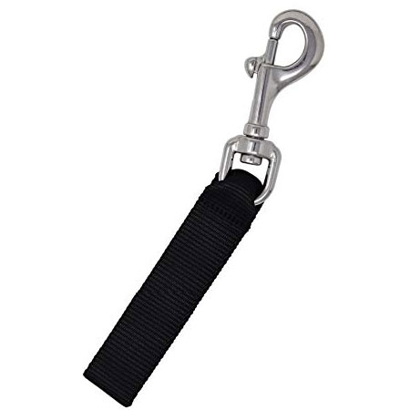 Swivel Bolt Snap with 130mm (5in) Webbing Loop - Stainless Steel - Click Image to Close