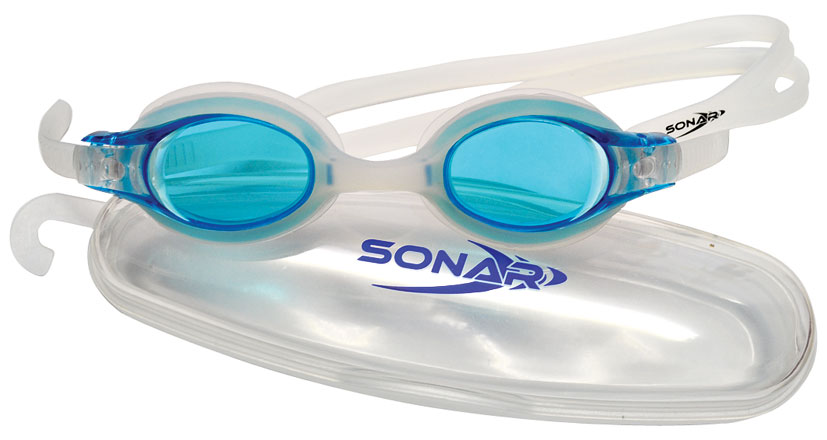 Sonar Adult Silicone Swim Goggles