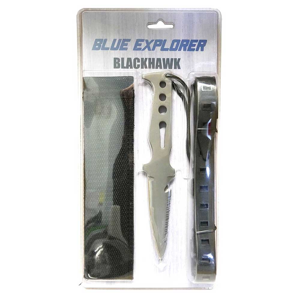 Blue Explorer Black Hawke Knife - Pointed Tip