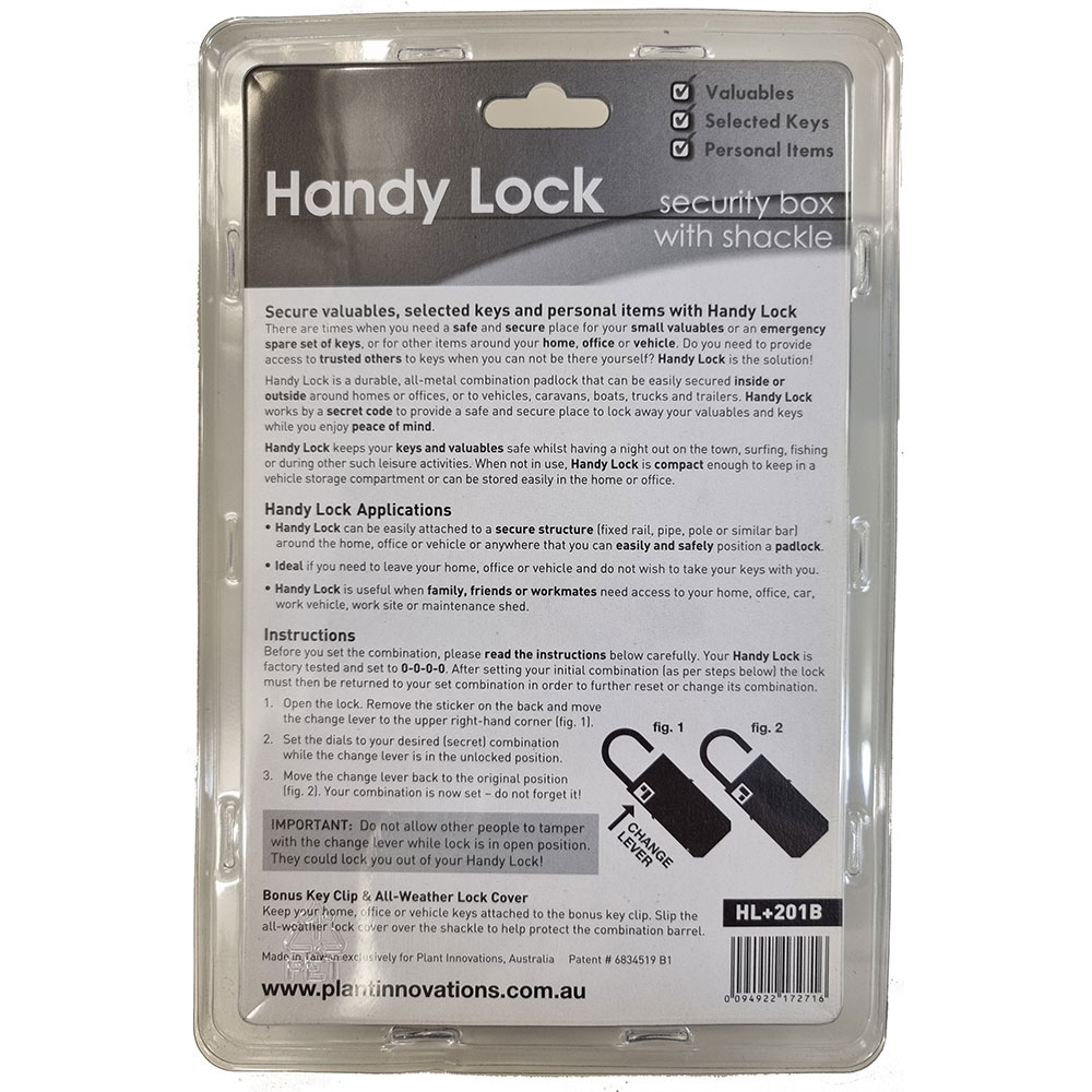 Handy Lock Key Security Box with Shackle - Click Image to Close