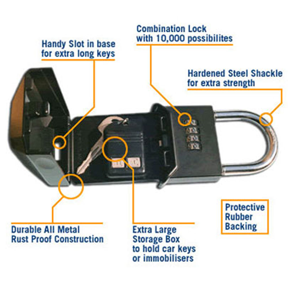 Surf Lock Car Key Security Padlock - Click Image to Close