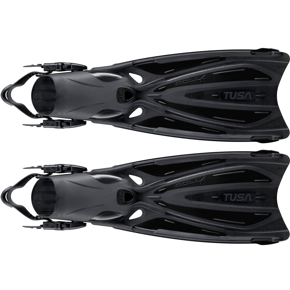 Tusa Solla Open Heel Fins | Black | XS - Click Image to Close