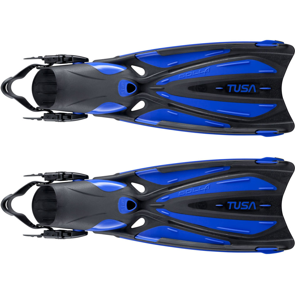 Tusa Solla Open Heel Fins | Cobalt | L-XL - Click Image to Close