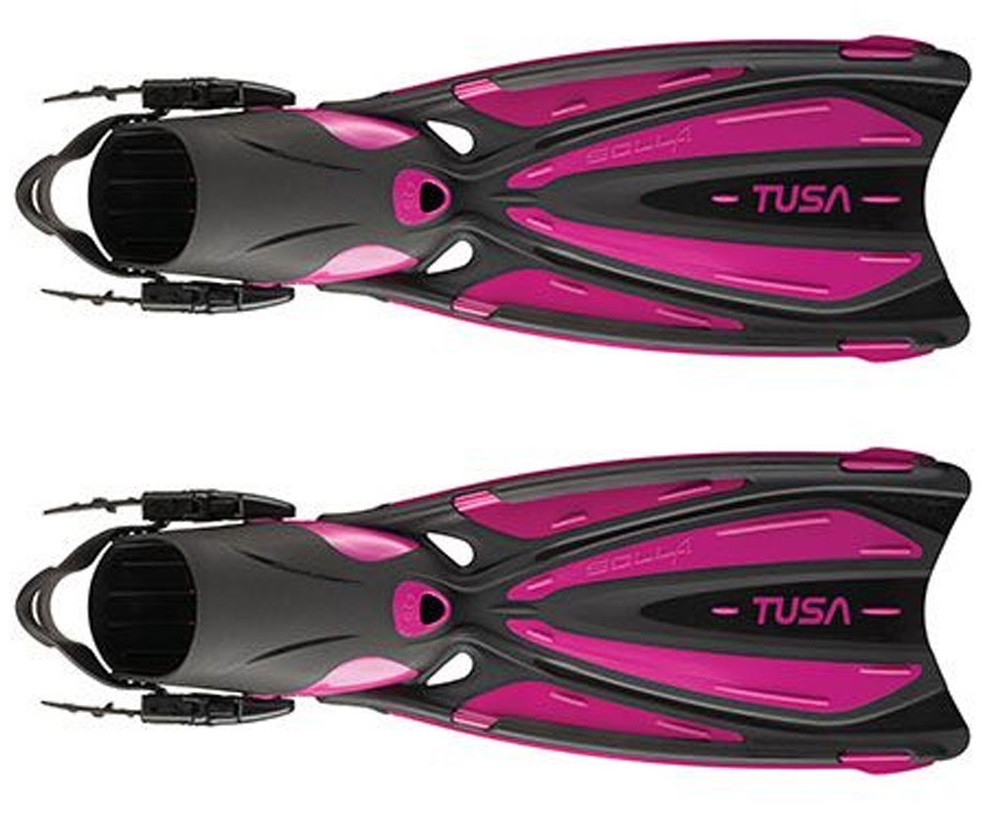 Tusa Solla Open Heel Fins | Rose Pink | Small - Click Image to Close