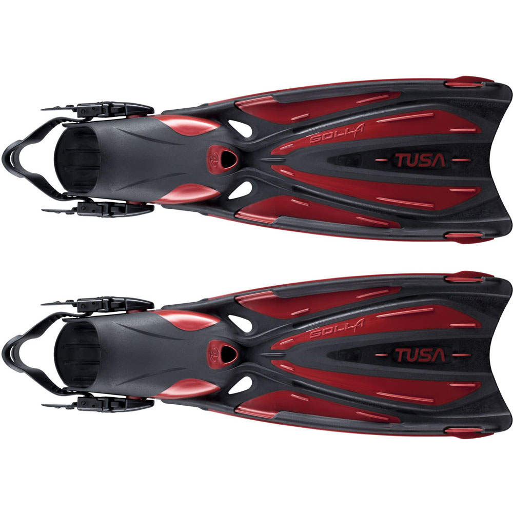 Tusa Solla Open Heel Fins | Red | Small - Click Image to Close