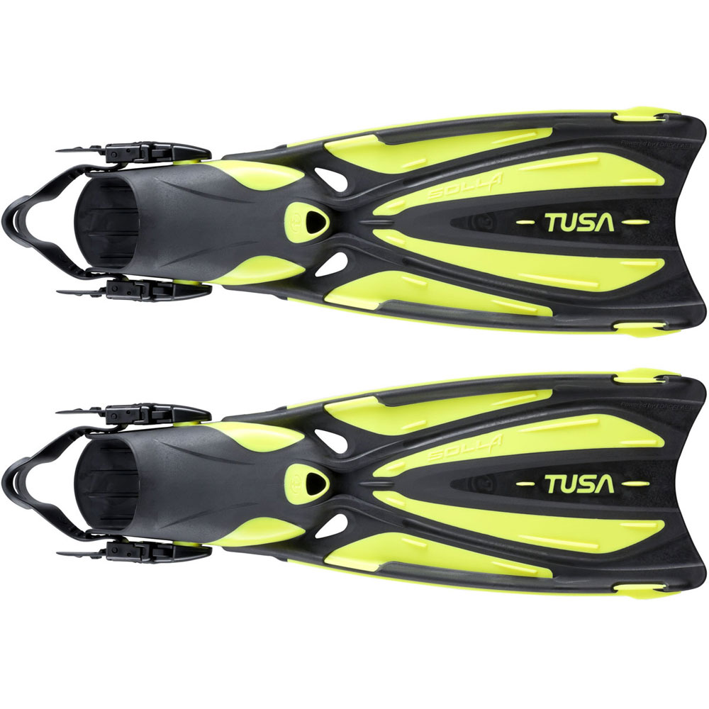 Tusa Solla Open Heel Fins | Yellow | Small - Click Image to Close