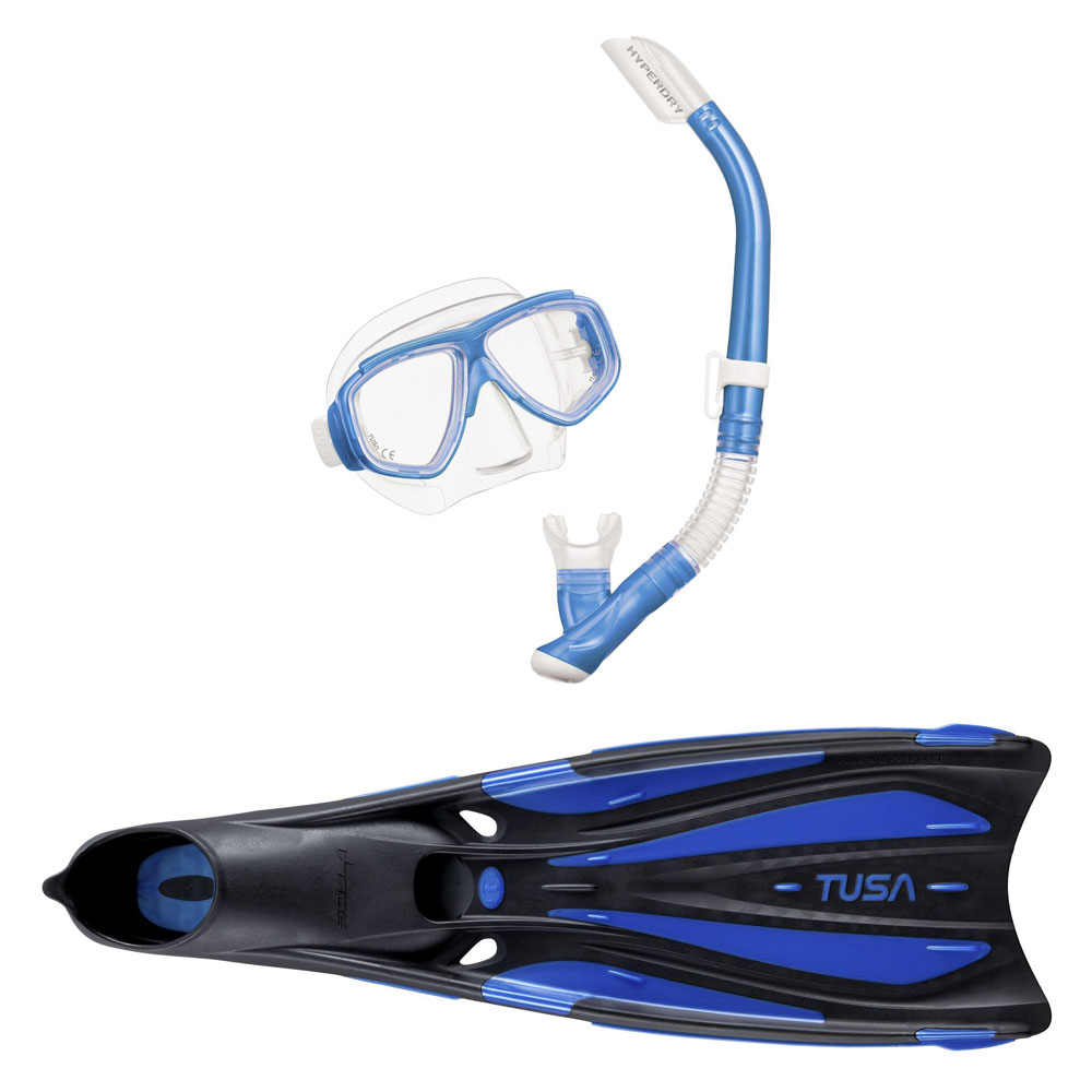 Tusa Splendive Mask and Snorkel with Solla Full Foot Fins - Click Image to Close