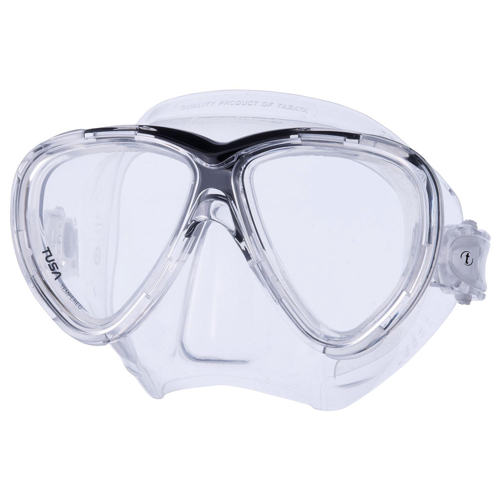 Tusa Freedom One Mask - Clear Skirt - Black Frame - Click Image to Close