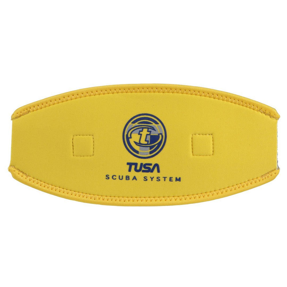 Tusa Neoprene Mask Strap Cover/Tamer | Yellow - Click Image to Close