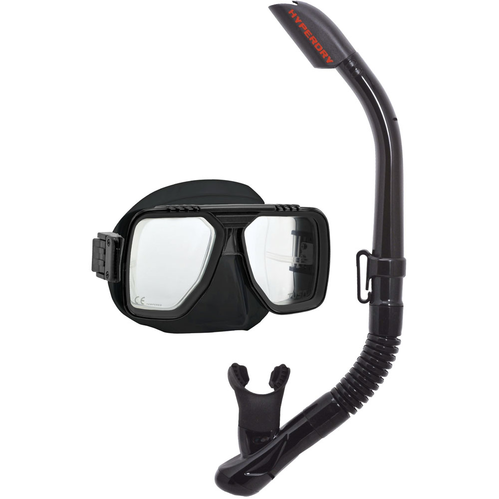 Tusa Sport Liberator Elite Adult Combo Mask and Snorkel Set | BK - Click Image to Close