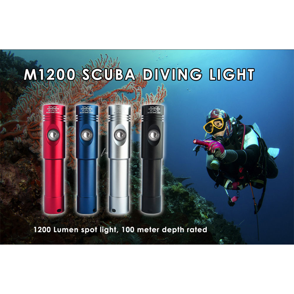 X-Adventurer M1200 LED Scuba Diving Spot Light - 1200LM